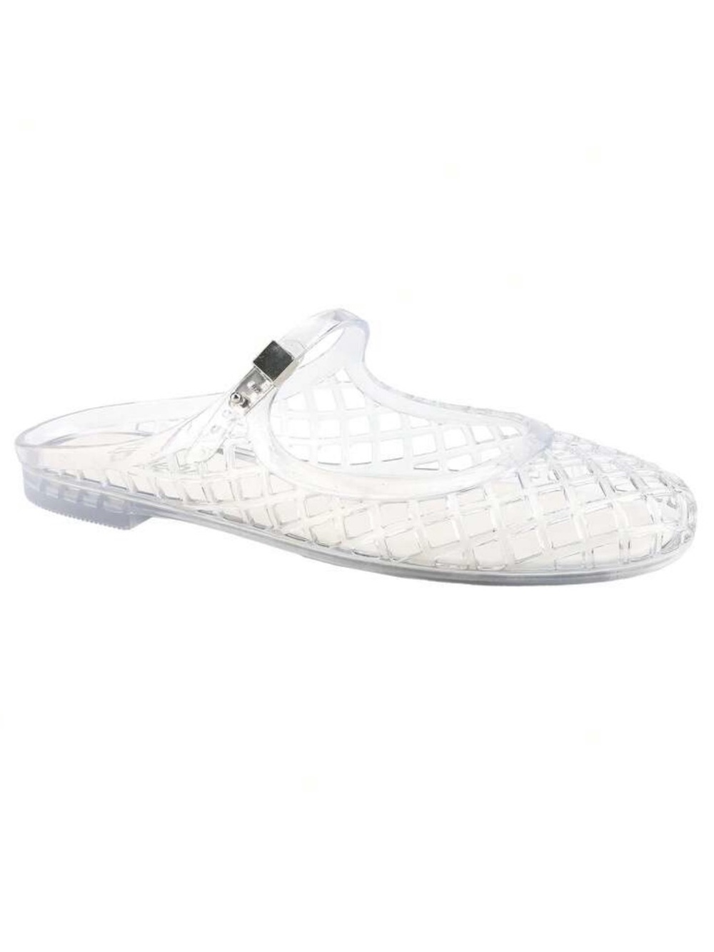 Clear Jelly Mary Jane Flats Size 6